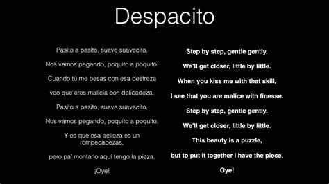 despacito lyrics meaning|despacito lyrics with english translation.